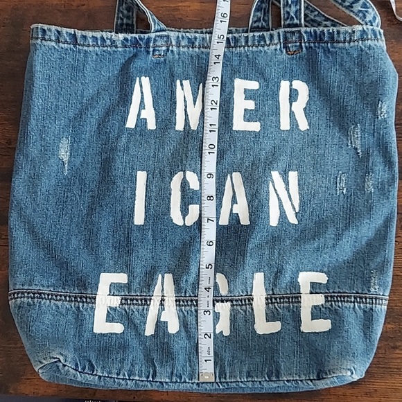 American Eagle Outfitters Blue Jean Denim Tote Bag - Picture 11 of 11